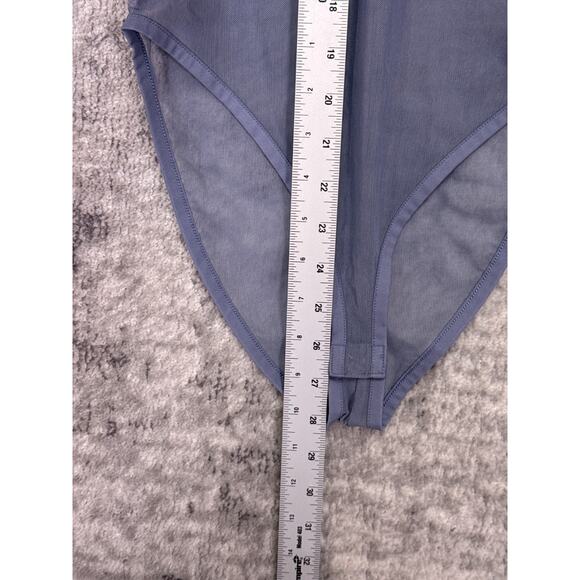 Nike Top Small Womens Purple Sheer City Ready Bodysuit Long Sleeve Thumb Opening - Picture 6 of 6